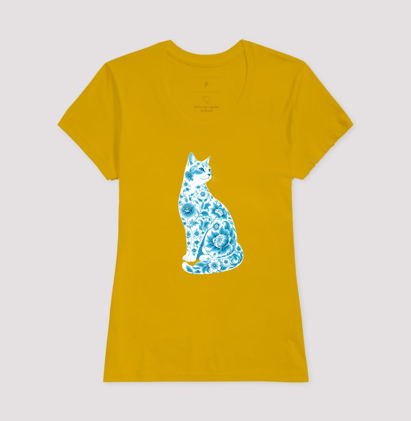 Gato Floral Azul - Imagem 15