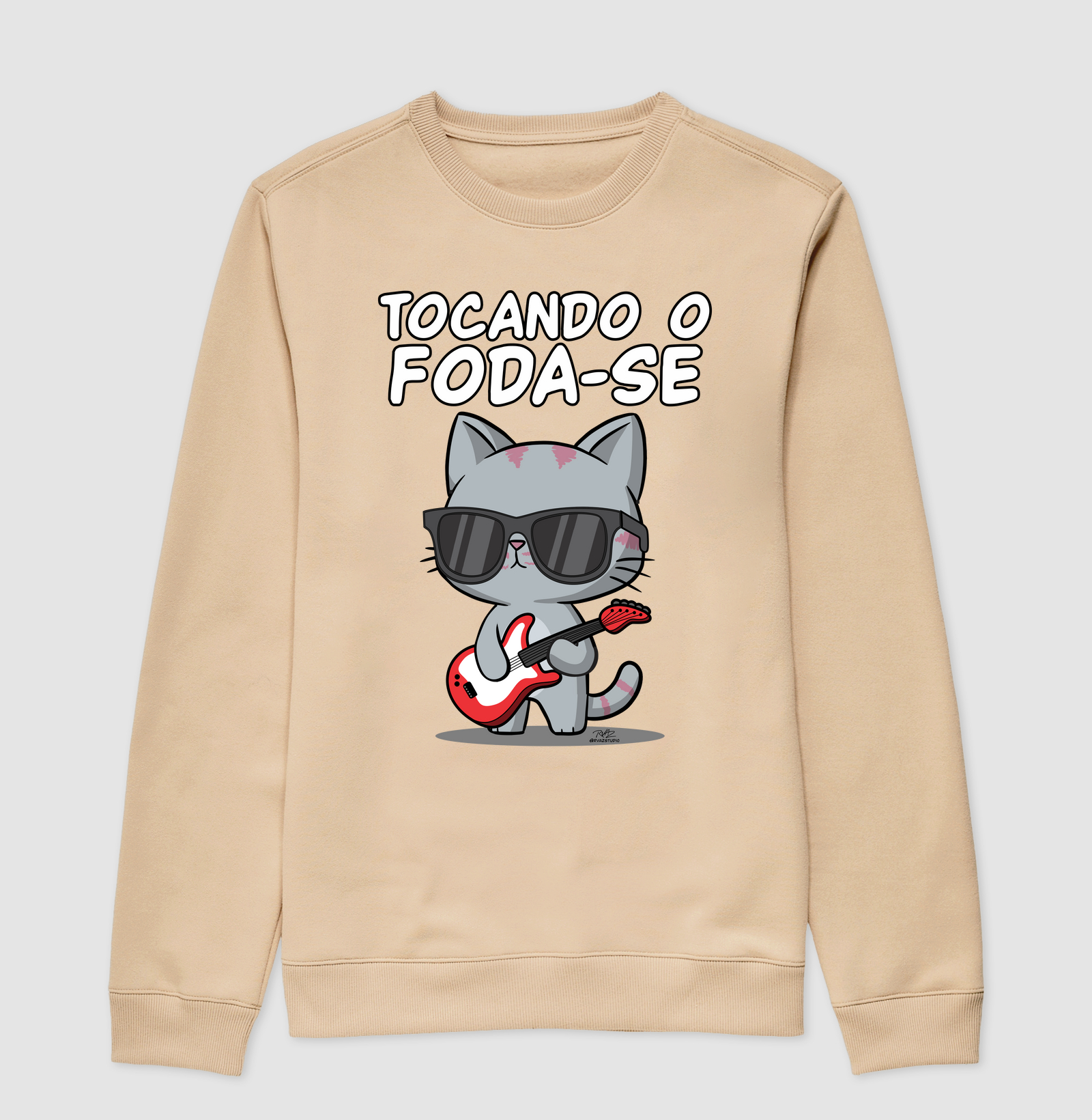 Camiseta Gato Sincero Tocando - Imagem 3