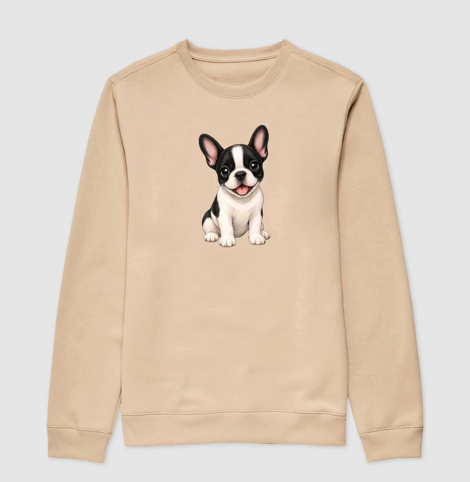 Bulldog (Buldogue) Francês Preto e Branco - Desenho Animado - Imagem 3