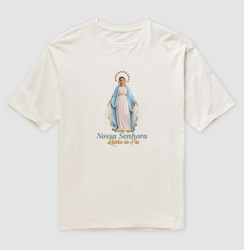 Camiseta Católica Nossa Senhora Rainha da Paz - Imagem 4