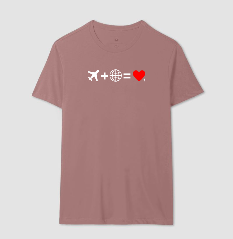 Camiseta Aviao Mais Mundo Igual Amor | Equacao Viagem Minimalista | Colecao Viciados em Viagem - Imagem 19