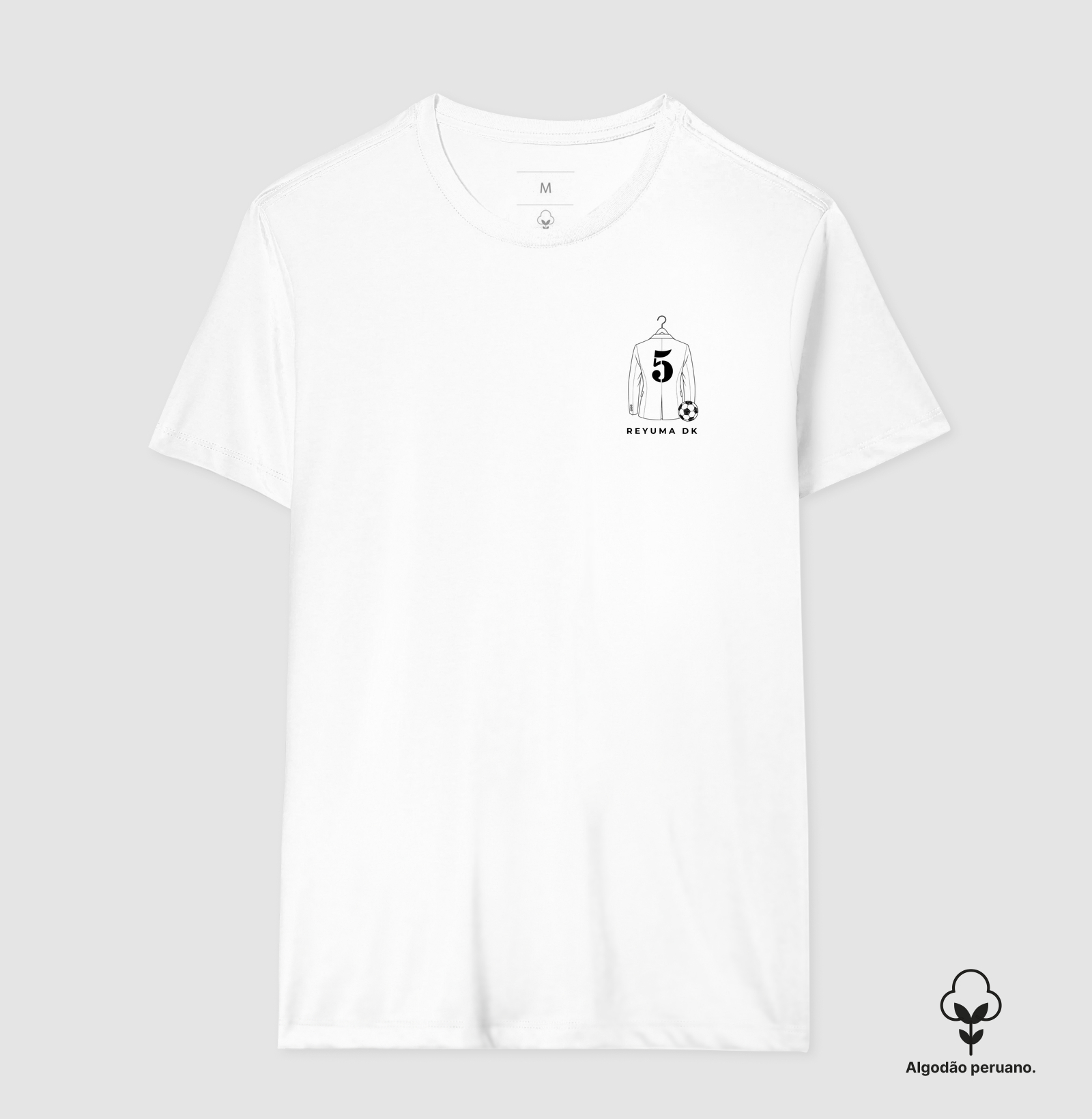 Camiseta Masculina, Feminina, Babylook e Unissex de Algodão Peruano Futebol "Joga de Terno #5 Zizou "  - Imagem 4