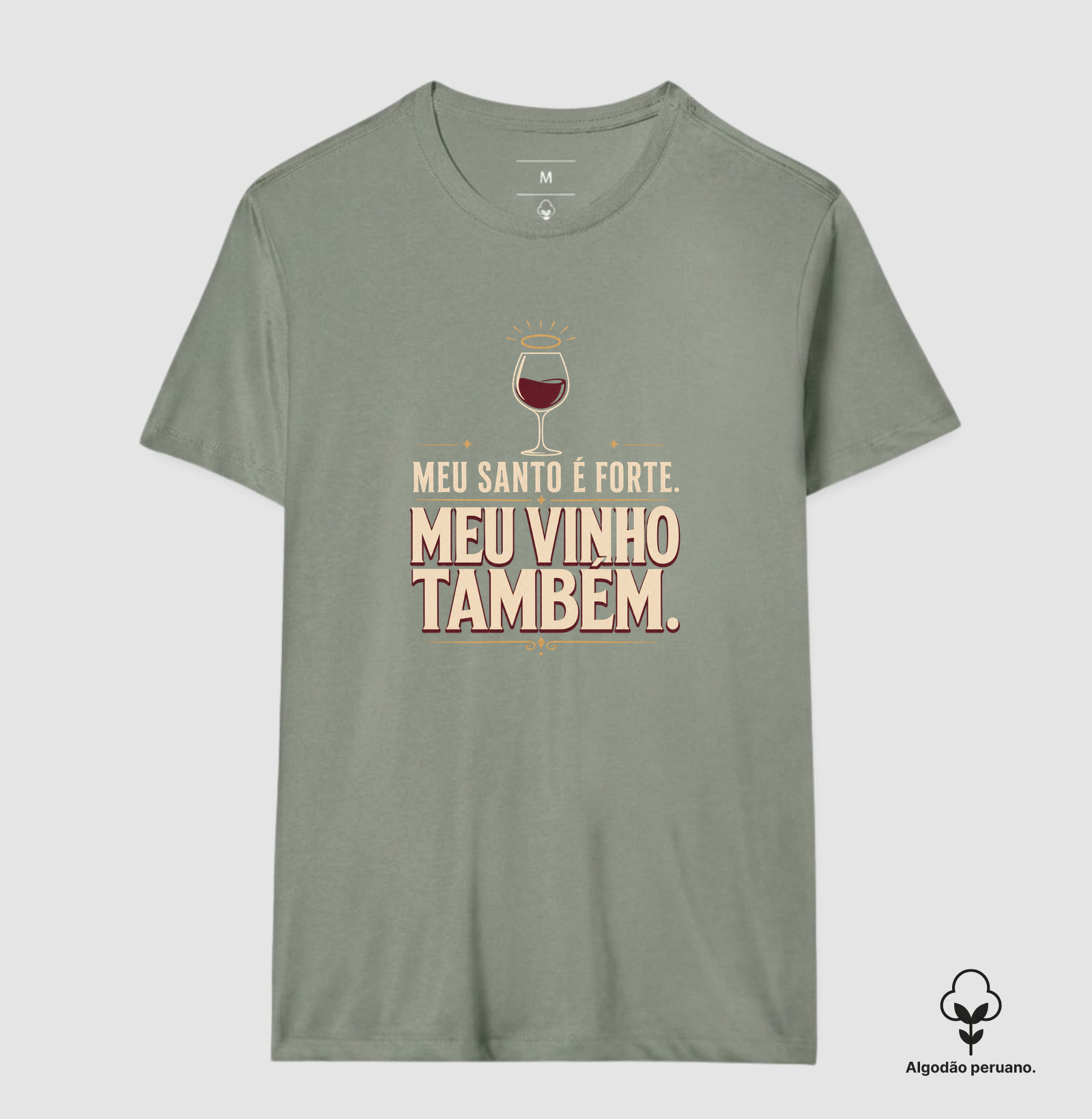 Camiseta Meu Santo é Forte! Meu Vinho também! - Imagem 6