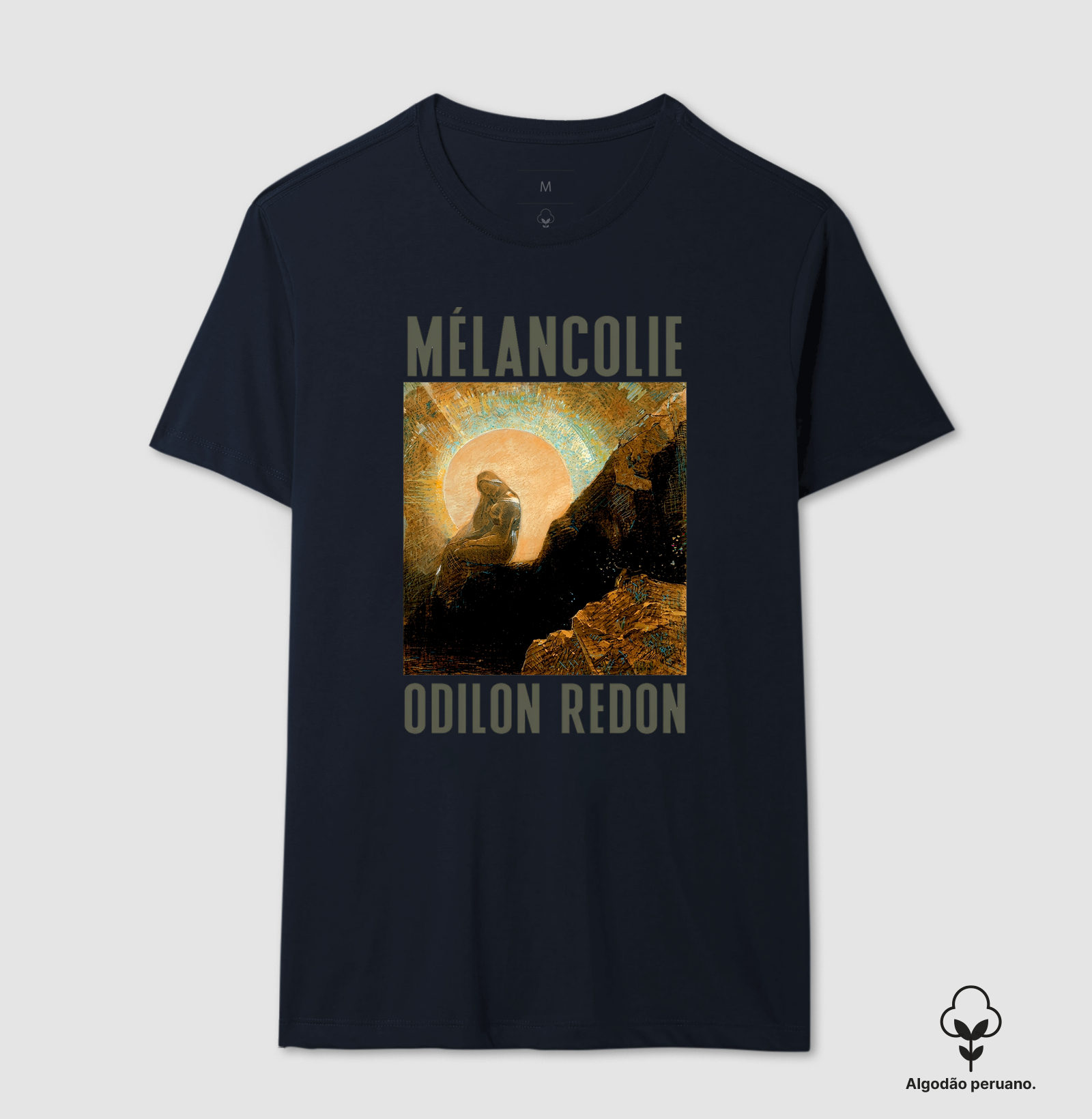 Camiseta Odilon Redon Mélancolie Algodão Peruano Tanguis - Imagem 4