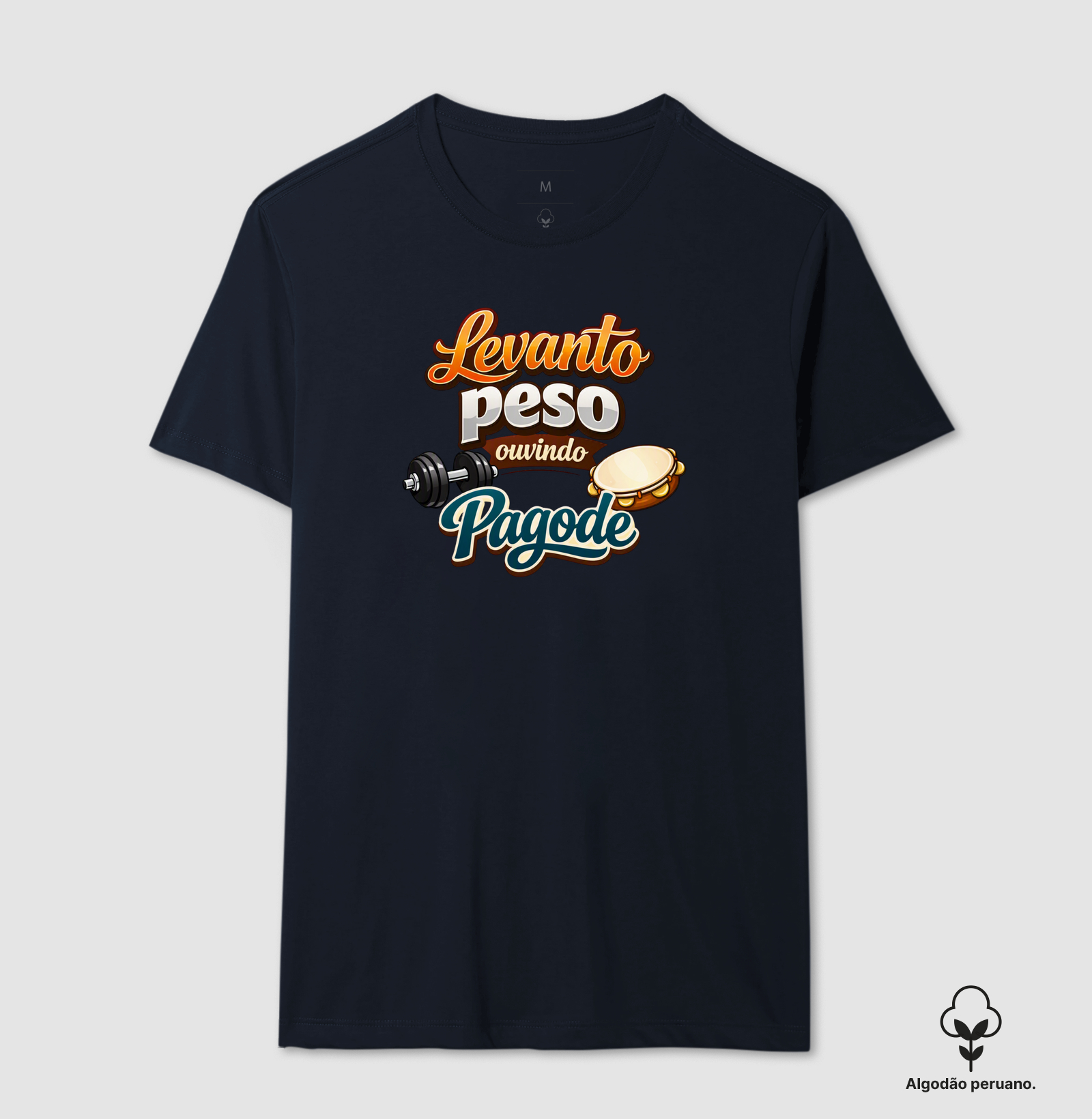camiseta levanto peso ouvindo pagode - Imagem 8