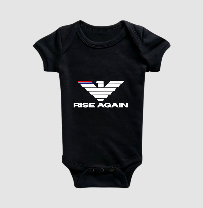 A estampa "Rise Again" é a representação visual da força de quem nunca desiste. Com uma águia estilizada de traços marcantes e design moderno, a arte simboliza poder, foco e a capacidade de se reerguer mais forte após cada batalha. - Imagem 2