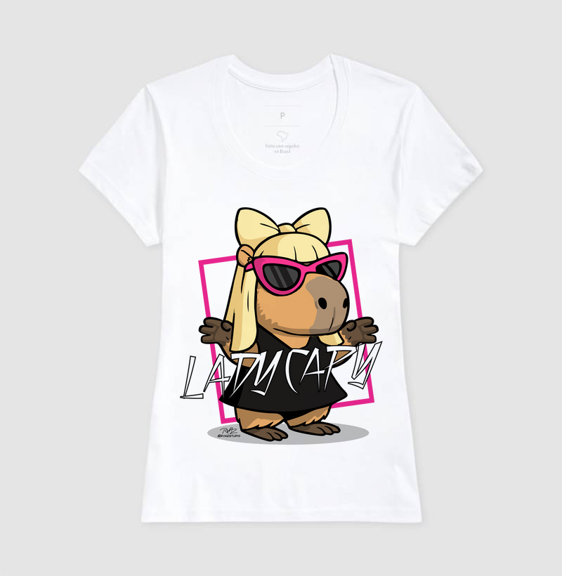 Camiseta Capivara Lady Capy - Imagem 5