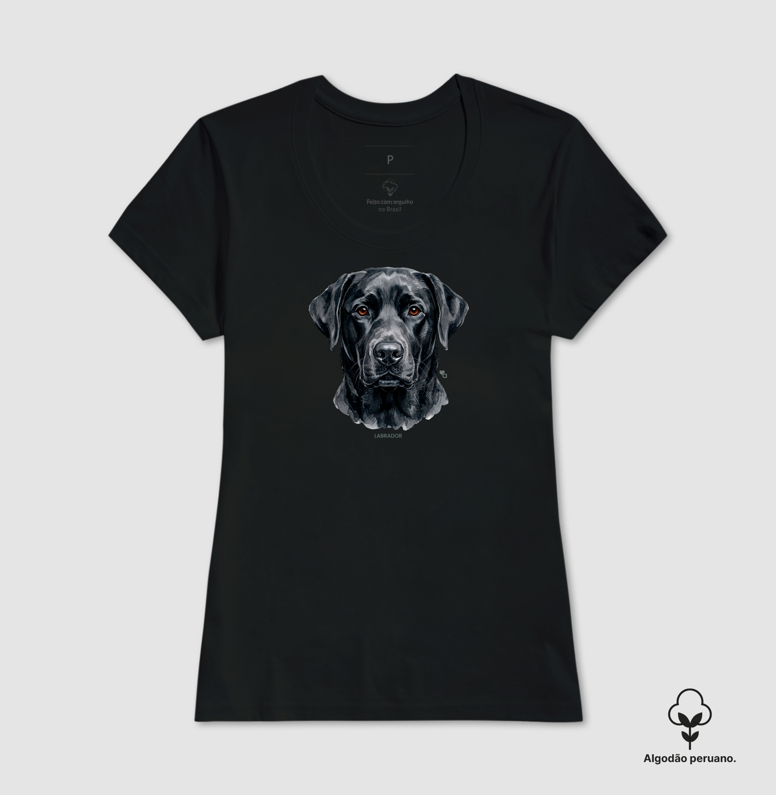 Cães - Labrador preto - Algodão Peruano - Imagem 8