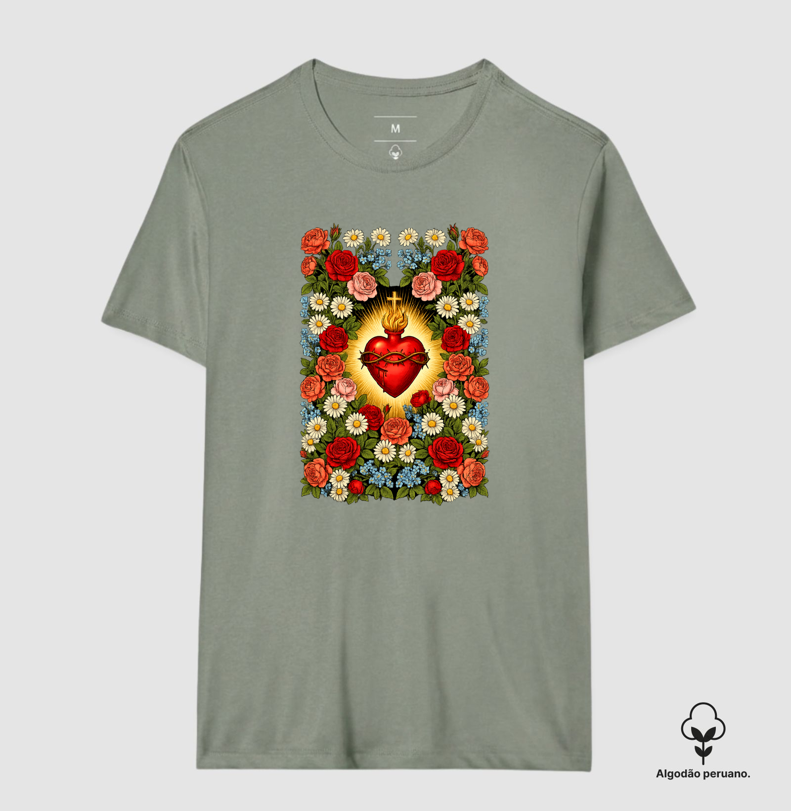Camiseta Algodão Peruano Jardim do Sagrado Coração de Jesus - Imagem 3