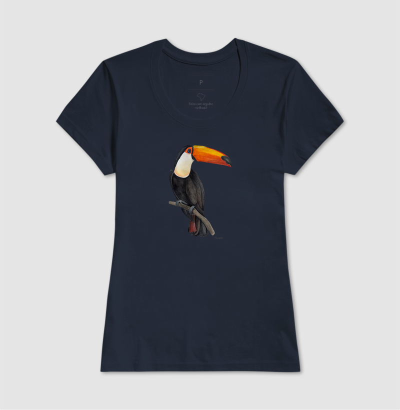 Camiseta Tucano Brasileiro em Aquarela – Arte por Taana - Imagem 7