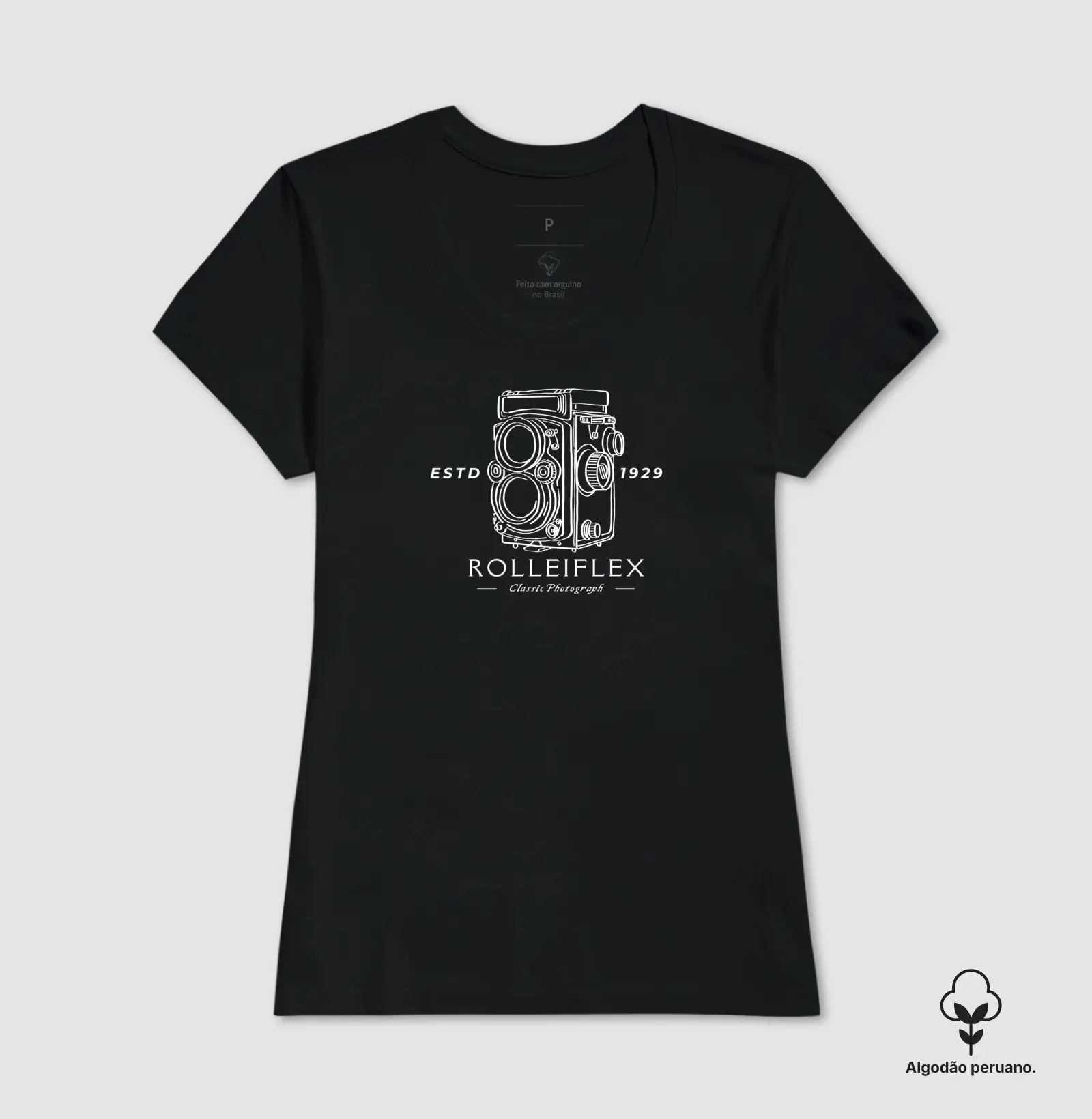 Camiseta Premium algodão Peruano rolleiflex classic photograph - Imagem 2