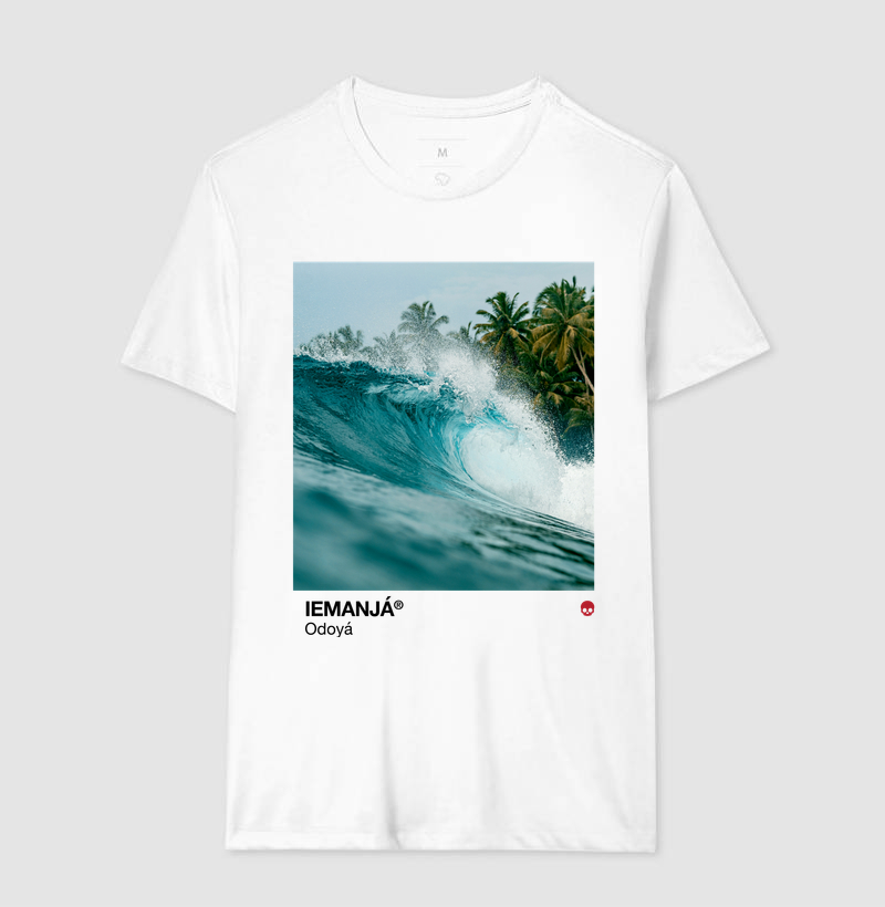 Camiseta Umbanda Orixá Iemanjá - Mar e Coqueiros - Imagem 4