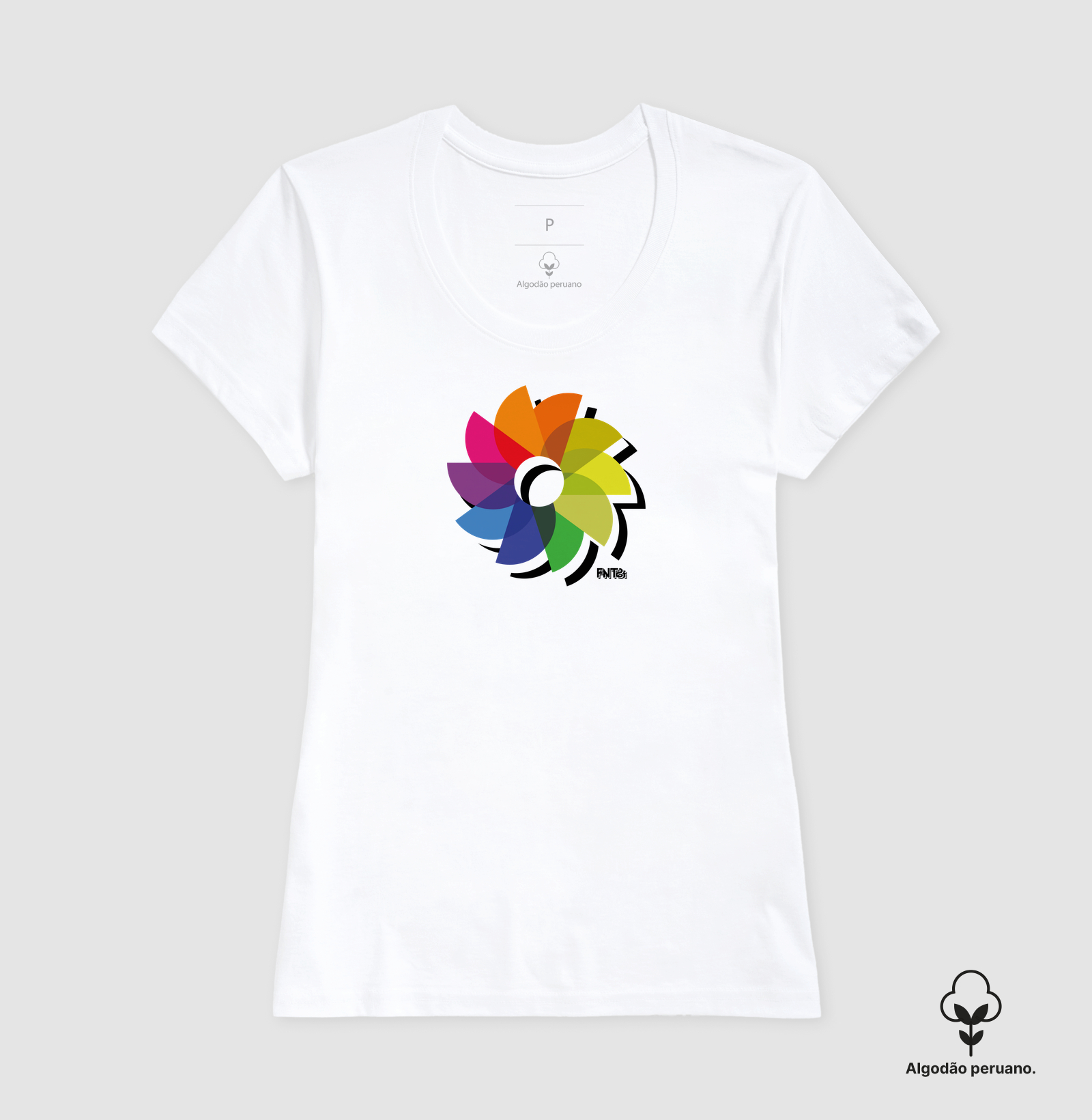 T-SHIRT "DIA" / FLOR DO SOL 2 (ALGODÃO PERUANO)