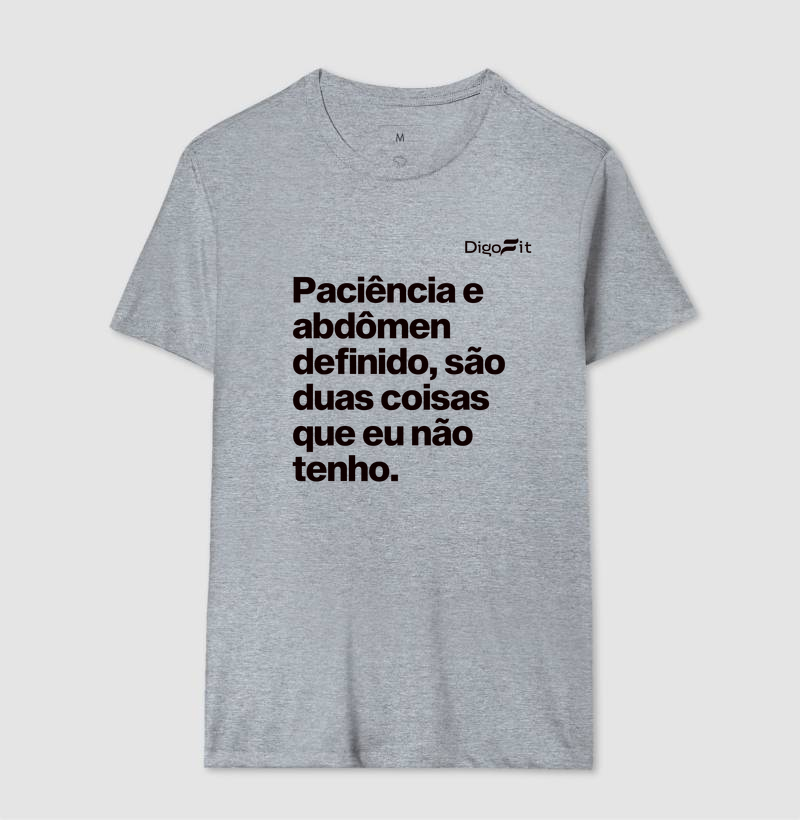 CAMISETA ACADEMIA PACIÊNCIA E ABDÔMEN DEFINIDO - Imagem 8