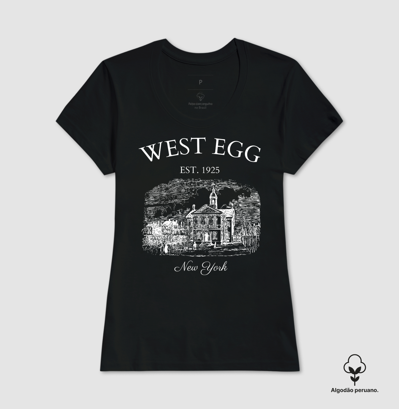 Camiseta O Grande Gatsby – West Egg | F. Scott Fitzgerald em Algodão Peruano  - Imagem 6