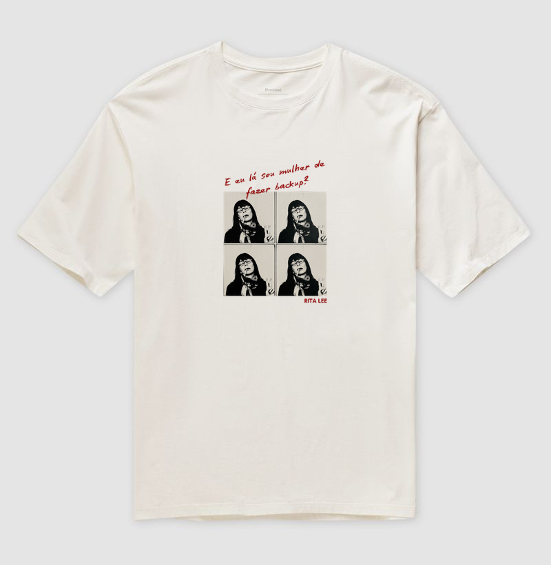 Camiseta Feminina Eu Lá Sou Mulher de Fazer Backup Frase Engraçada Pop Art Estampa Unissex - Imagem 6