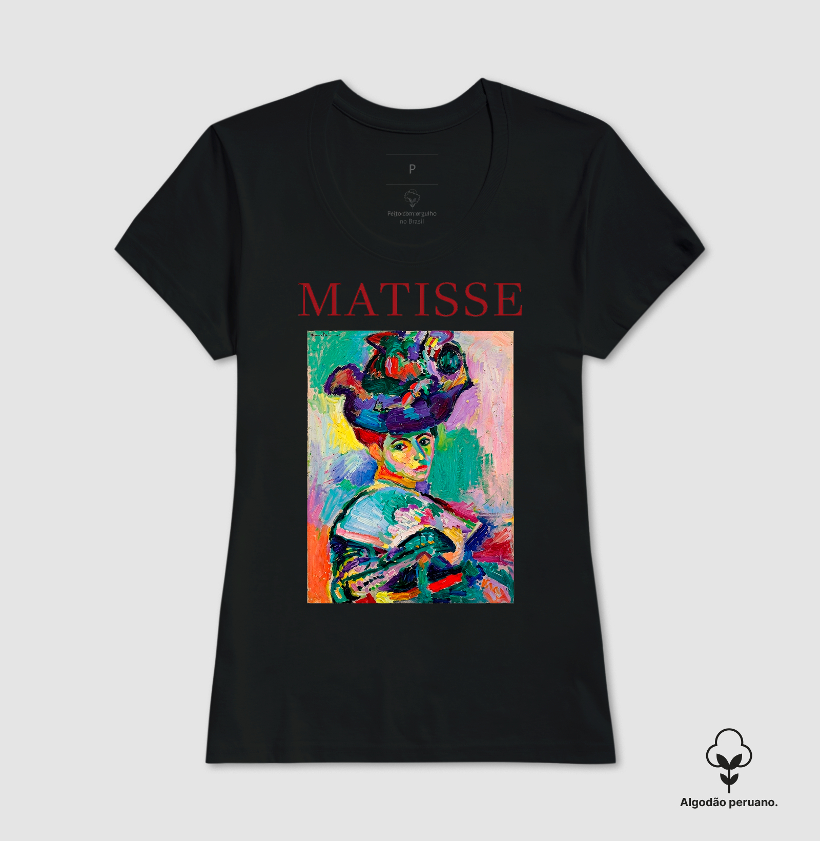 Camiseta Henri Matisse Woman with a Hat Art Premium - Imagem 7