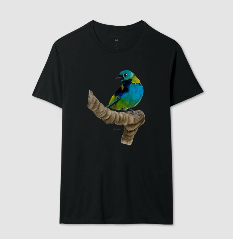 Camiseta Saíra-Sete-Cores – Aves do Brasil - Imagem 4