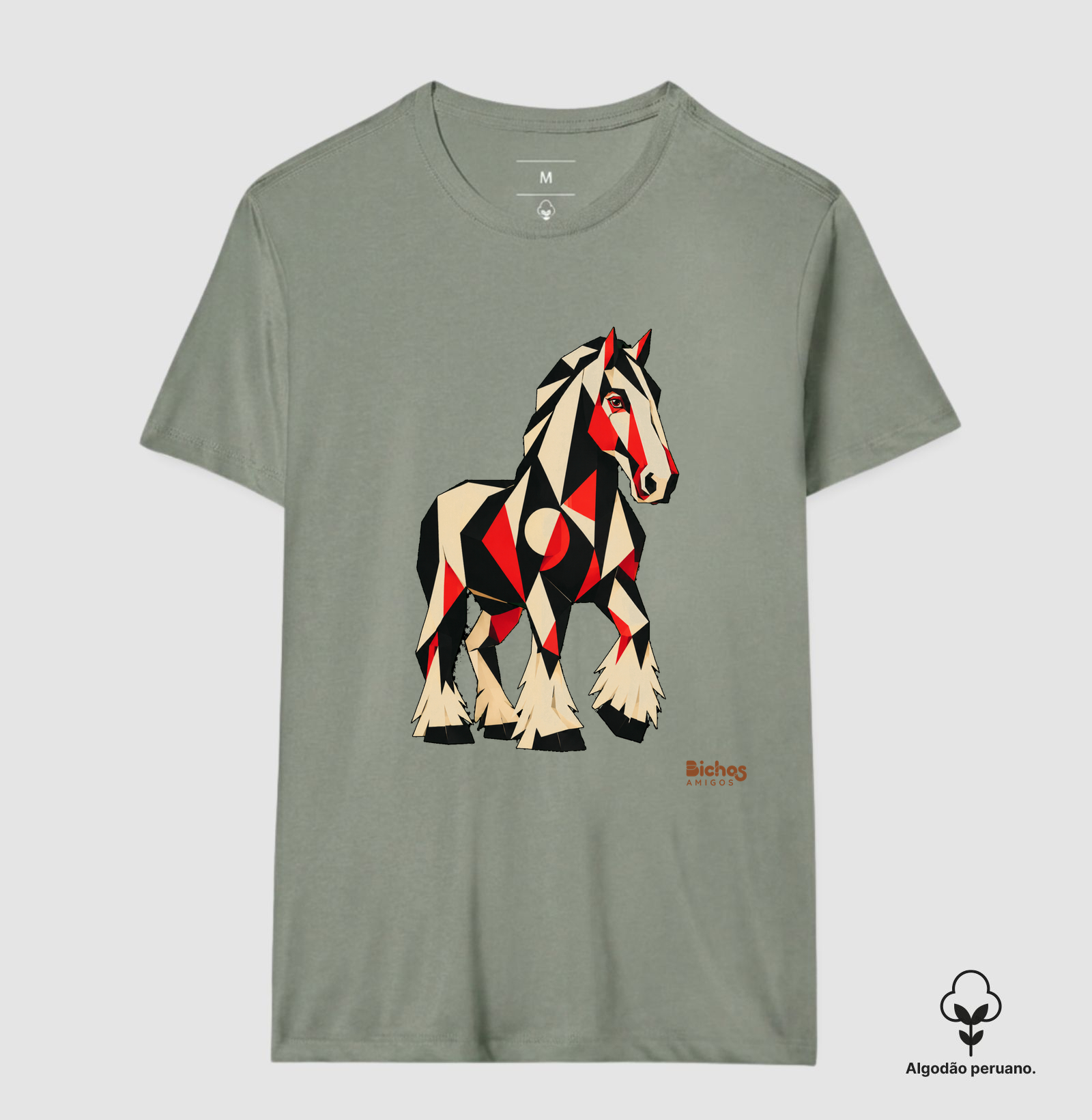 Cavalo Clydesdate Geométrico - Imagem 2