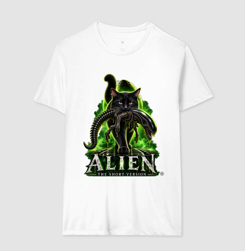 Camiseta Alien – The Short Version Gatos (pretinho) - Imagem 4