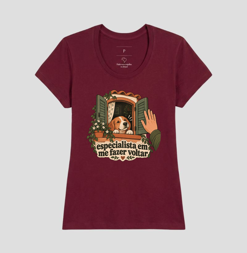 Camiseta Cachorro "especialista em me fazer voltar" | Pelo & Pano - Imagem 19