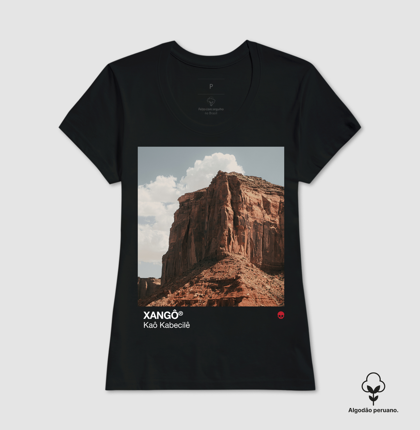 Camiseta Umbanda Orixá Xangô - Pedreira | Em Algodão Peruano - Imagem 2