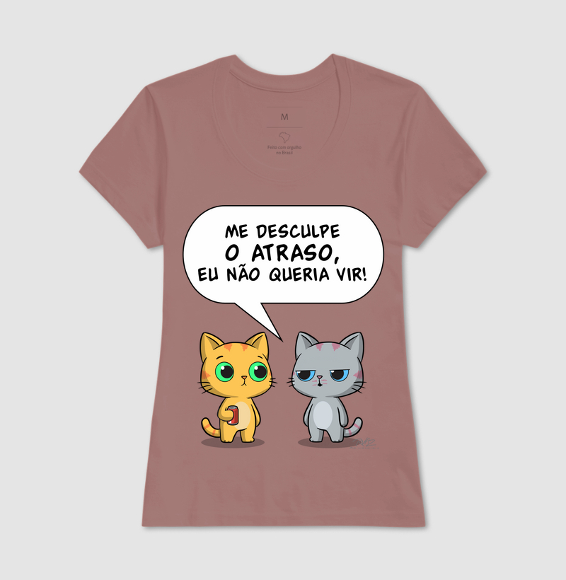 Camiseta Gato Sincero Atraso - Imagem 17