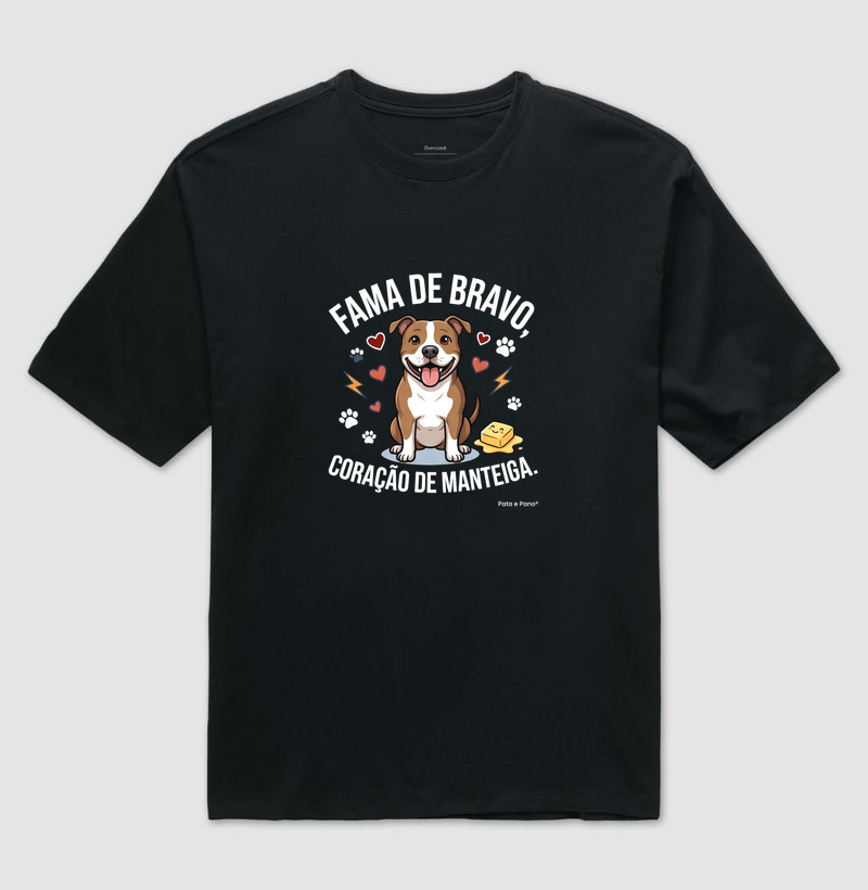 CAMISETA OVERSIZED PITBULL FAMA DE BRAVO - Imagem 2