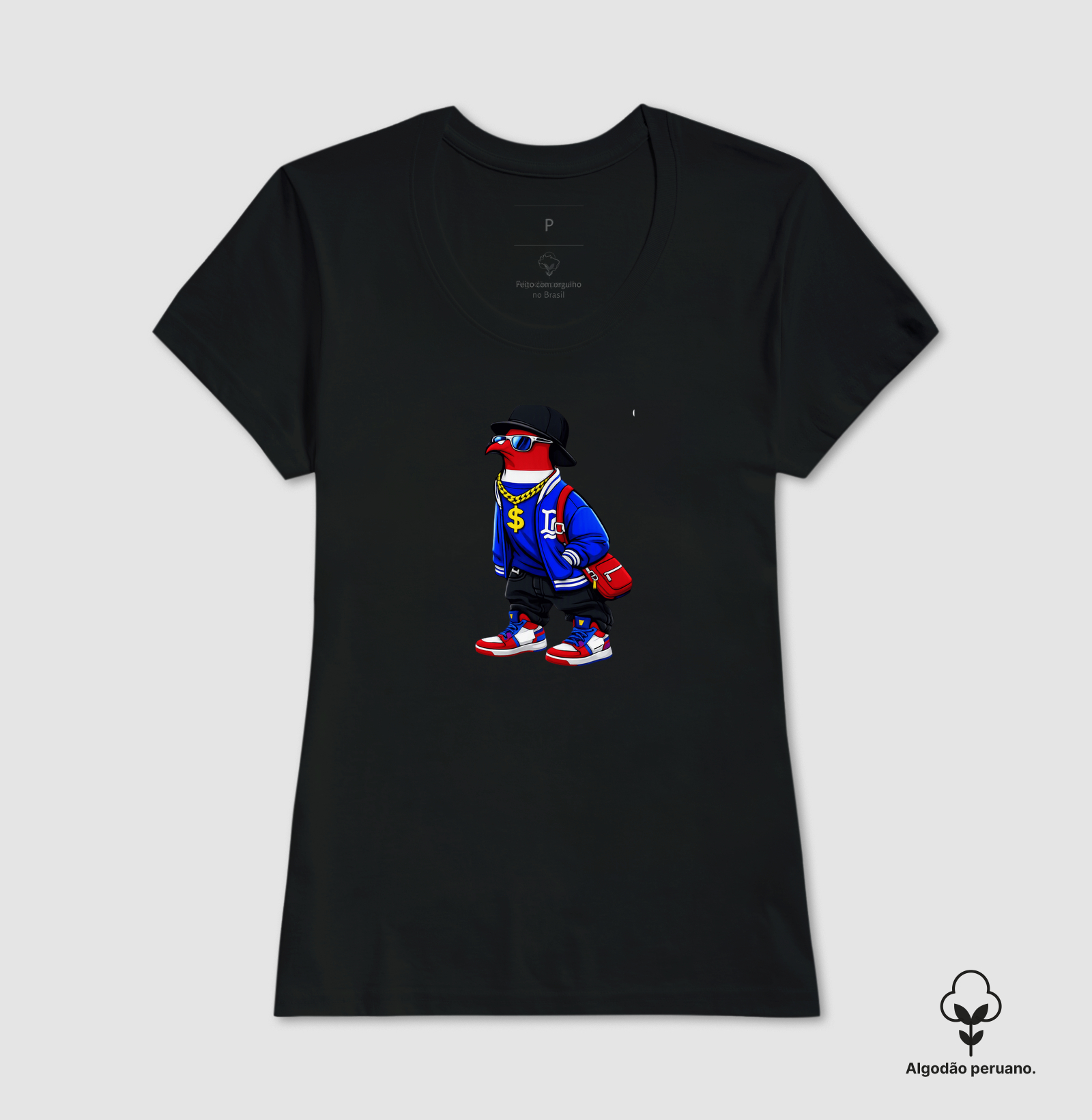 Essa arte vibrante e cheia de atitude traz um estilo com visual de rua, combinando moda hip-hop, cores marcantes e confiança total. - Imagem 3