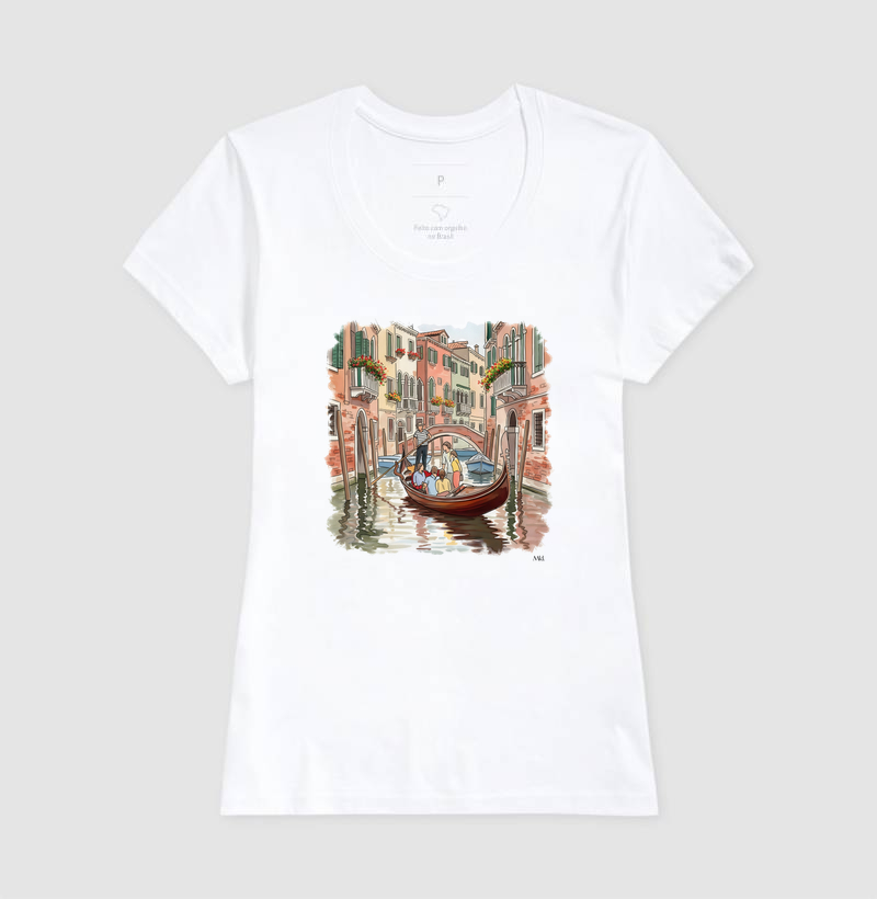 Camiseta Algodão Premium - Passeio de Gôndola  - Imagem 5