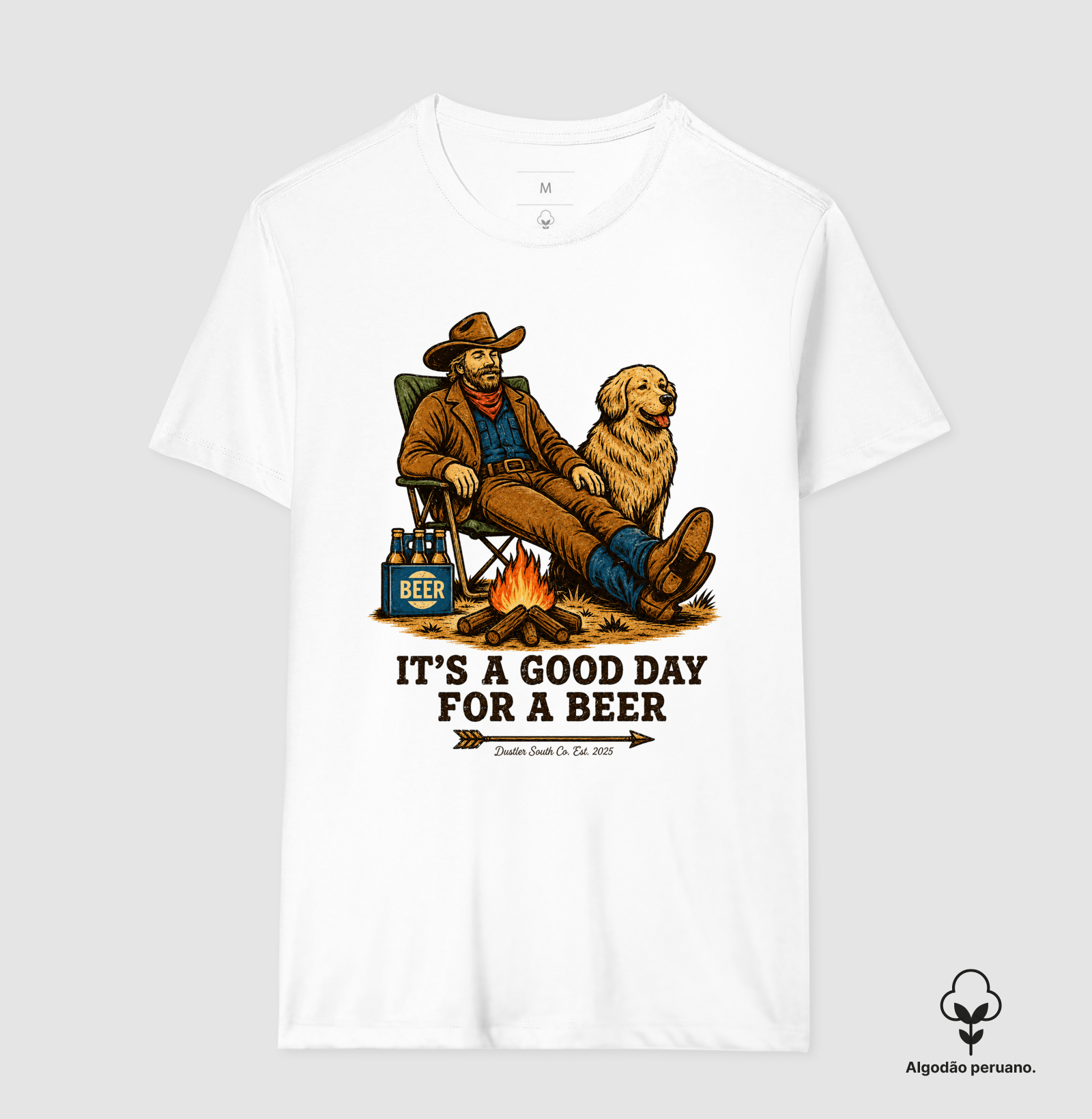 Camiseta Country It’s a Good Day for a Beer Dustler South Co. Algodão Peruano Premium - Imagem 2