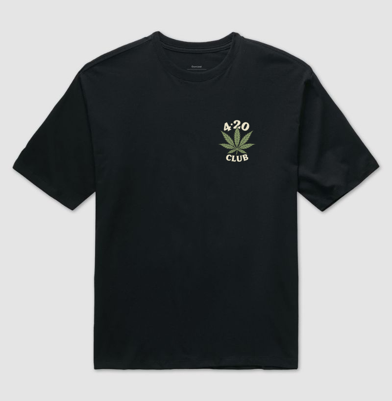Camiseta oversized - 4:20 Club Leaf