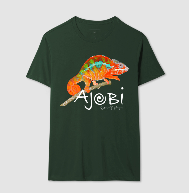t-shirt 1/2 malha 100% algodão 30.1 penteada Ajobi Camaleão - Imagem 12