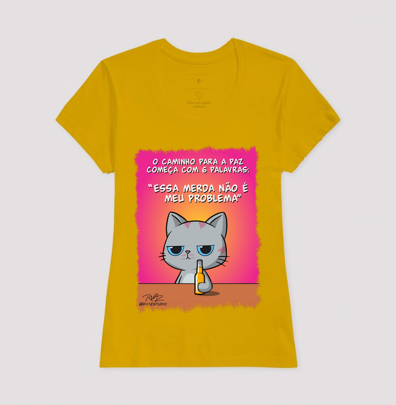 Camiseta Gato Sincero Problema - Imagem 15