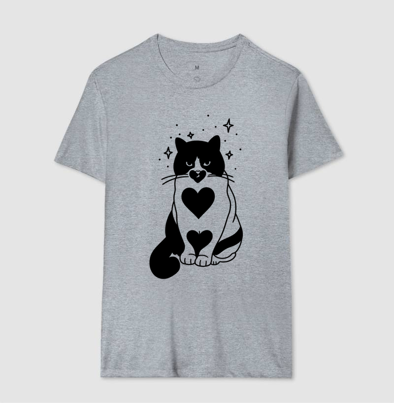 Camiseta Gato Coração - Imagem 4