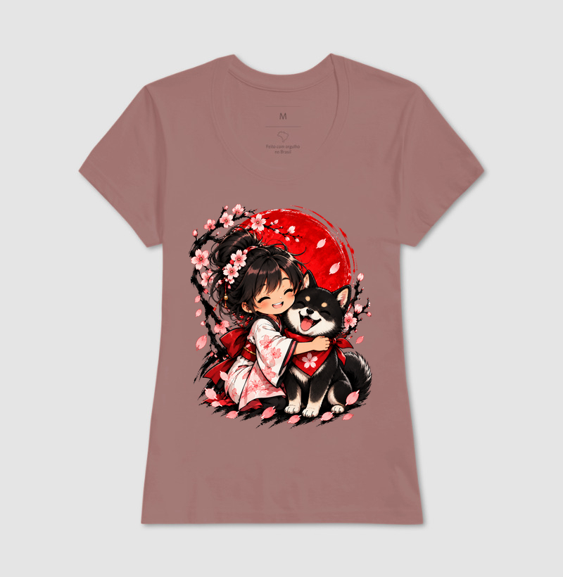 Sakura & Shiba — Amizade que Floresce (Preto) - Imagem 17