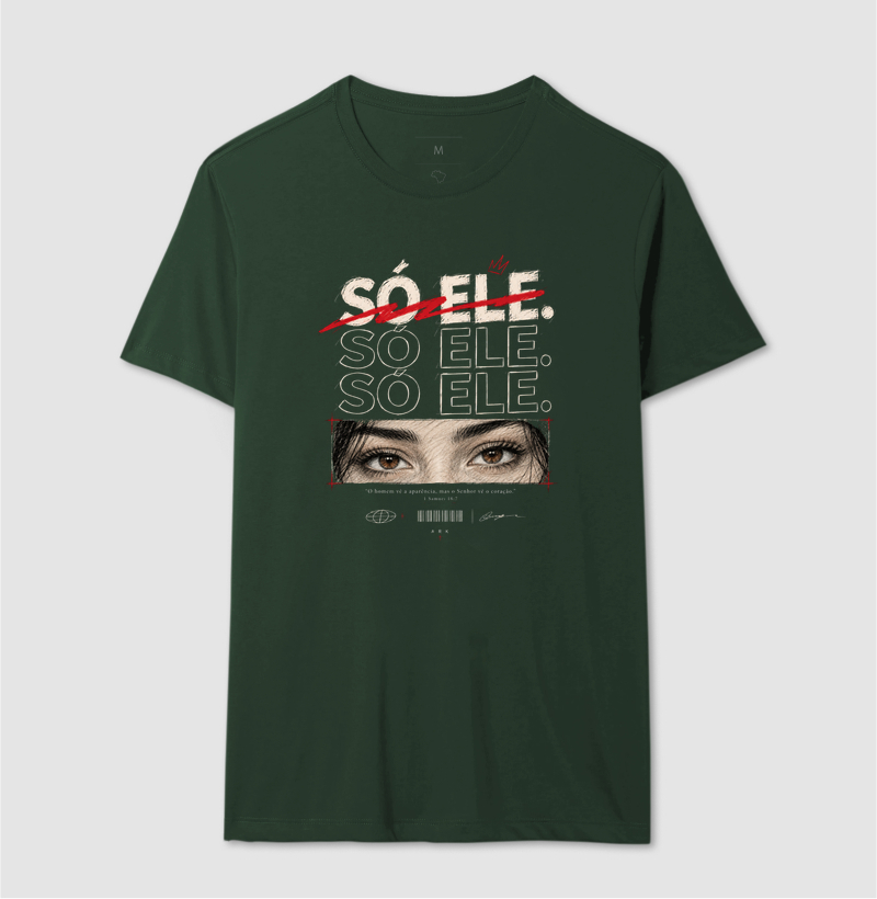 Camiseta Só Ele — 1 Samuel 16:7 | Algodão Premium  - Imagem 7