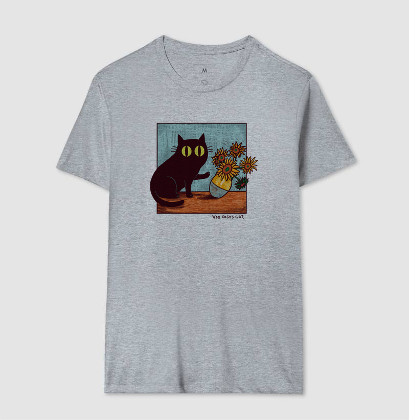 Camiseta Gato Van Gogh - Imagem 4