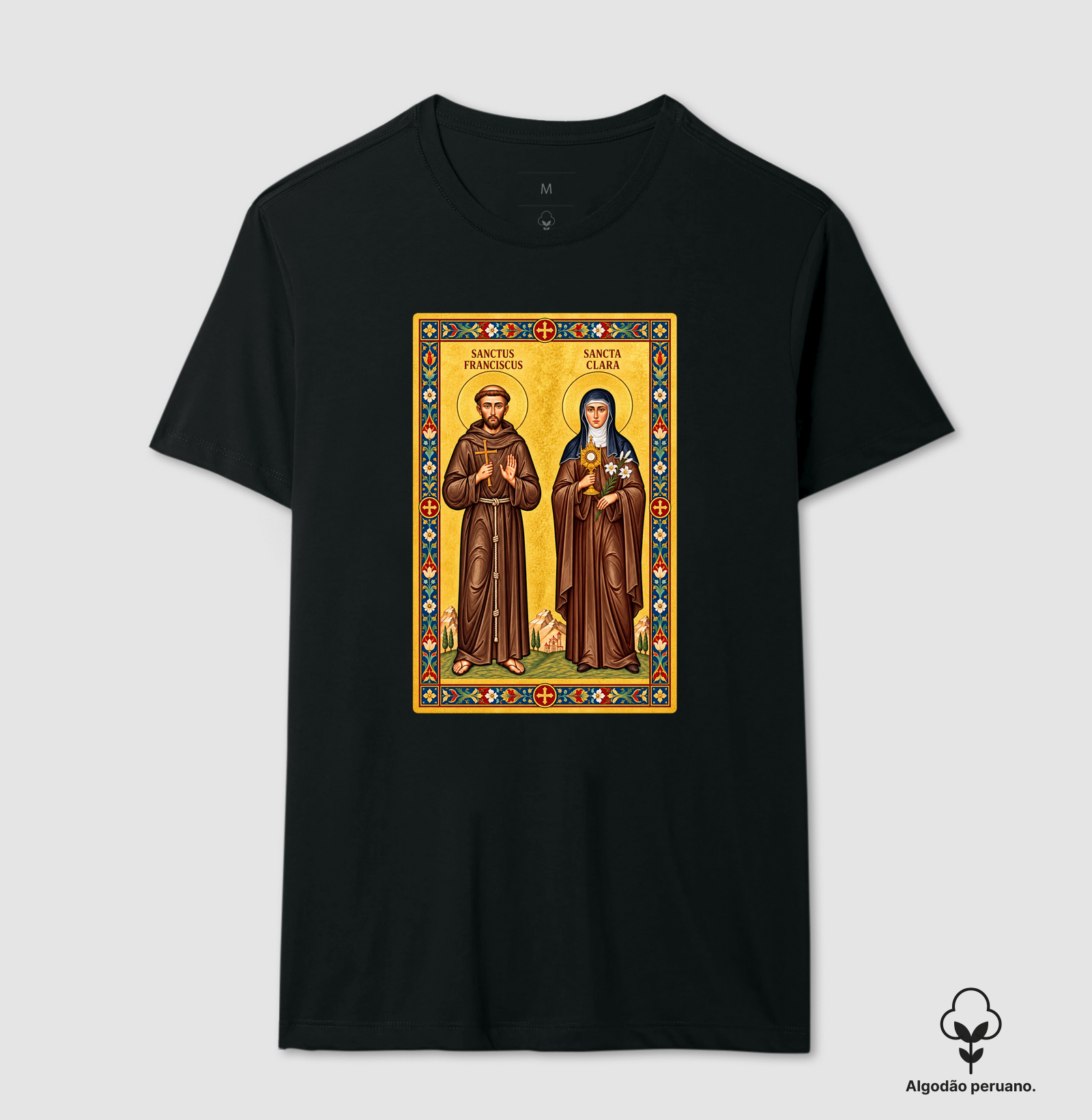 Camisa São Francisco e Santa Clara de Assis Moldura - Imagem 2