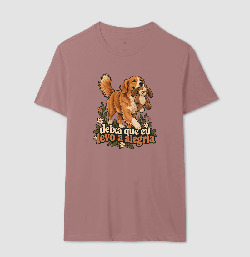 Camiseta Cão com Brinquedo "deixa que eu levo a alegria" | Pelo & Pano - Imagem 16