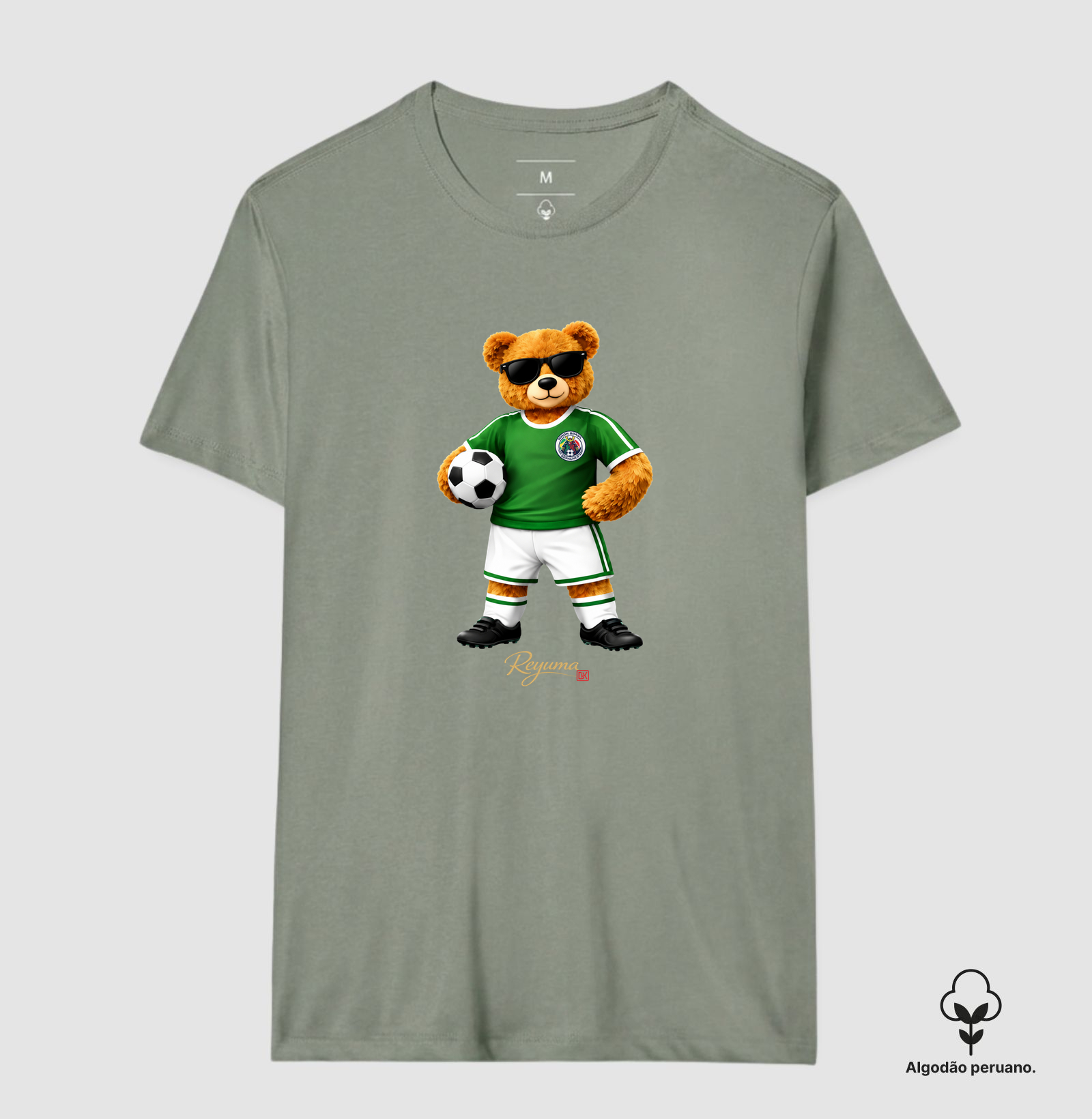 Camiseta Masculina e Feminina de Algodão Peruano Futebol "Mascote NBX" - Pai e Filho - Imagem 6