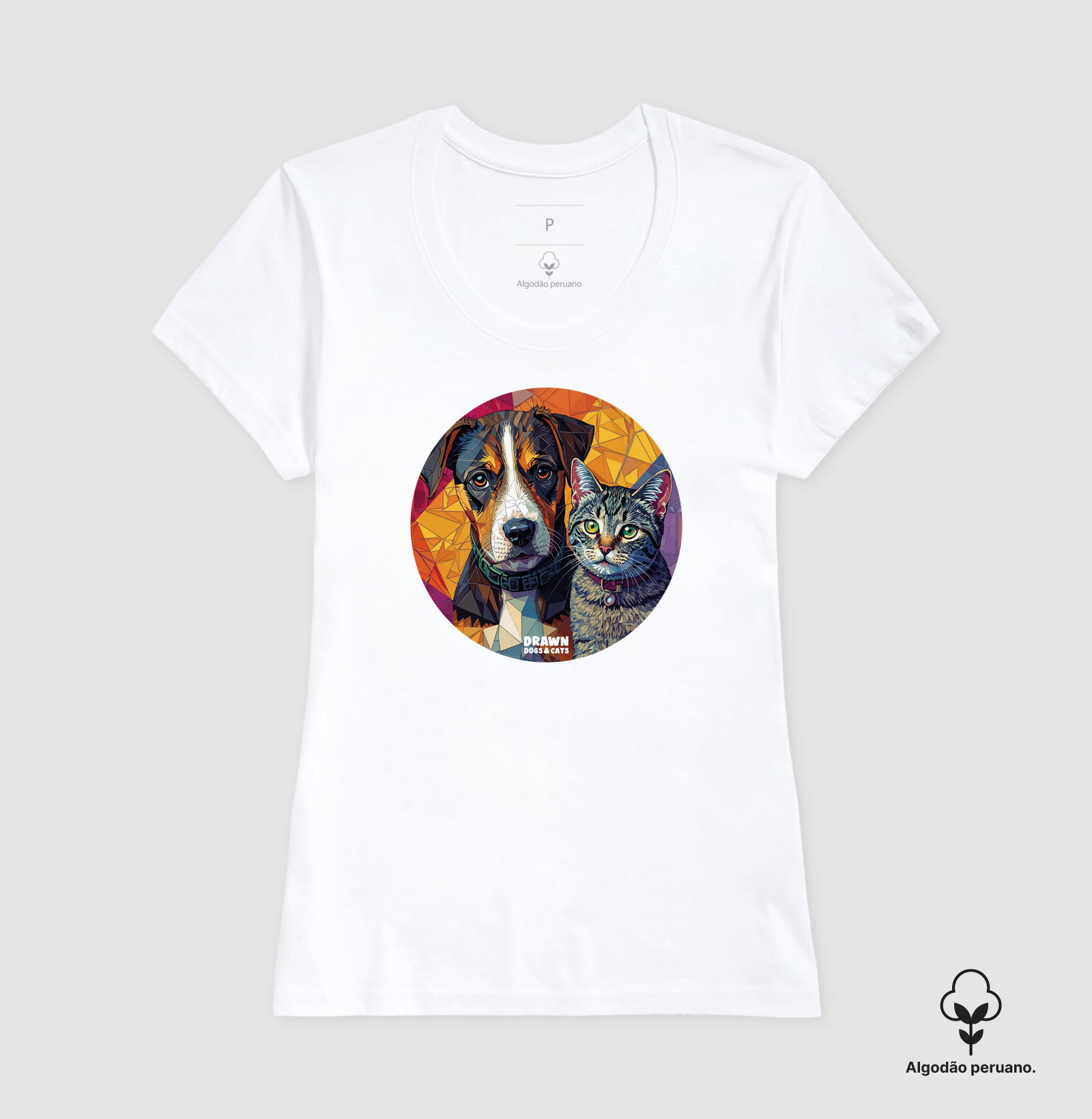 Cachorro e gato mosaico em círculo - Imagem 5