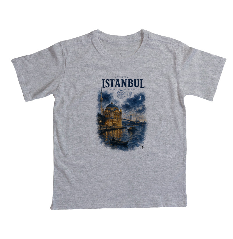 Camiseta Istanbul Turkey Where East Meets West | Aquarela Mesquita Bósforo | Colecao Fashion Travel - Imagem 3
