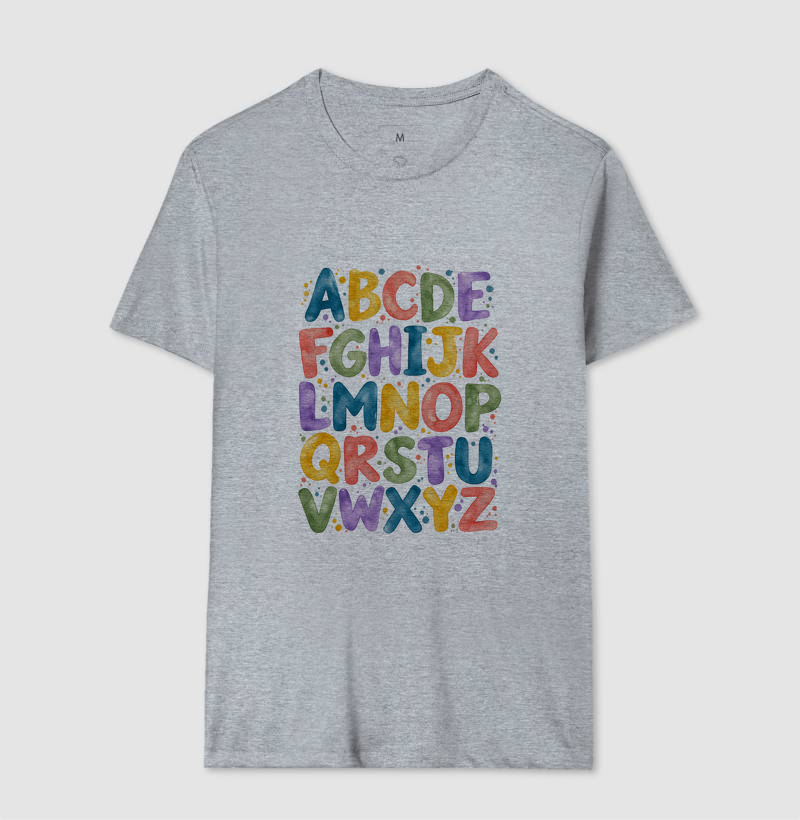 Camiseta Alfabeto em Cores - Imagem 11