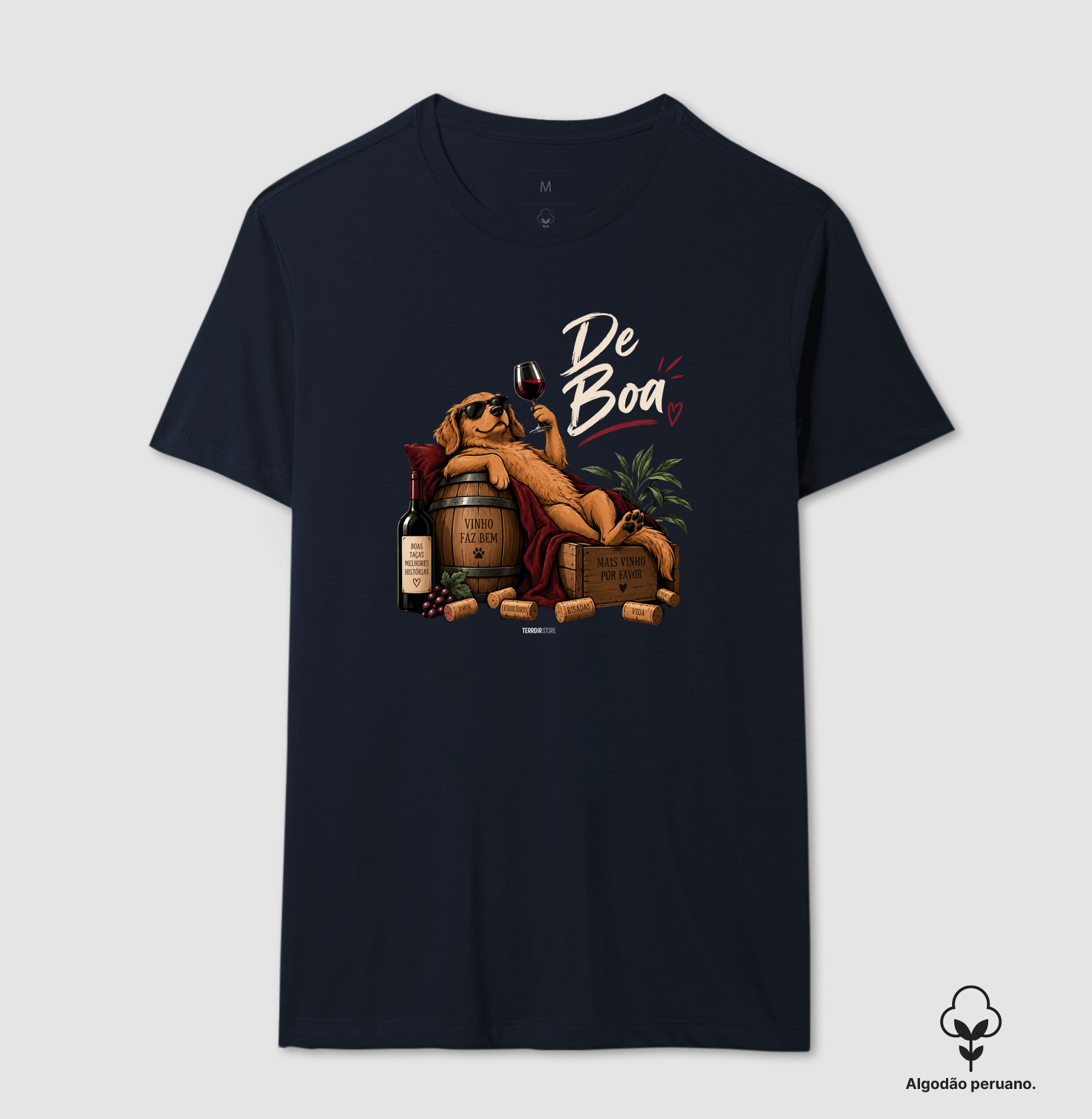 Camiseta “De Boa” Cachorro com Vinho – Lifestyle Relax - Imagem 6