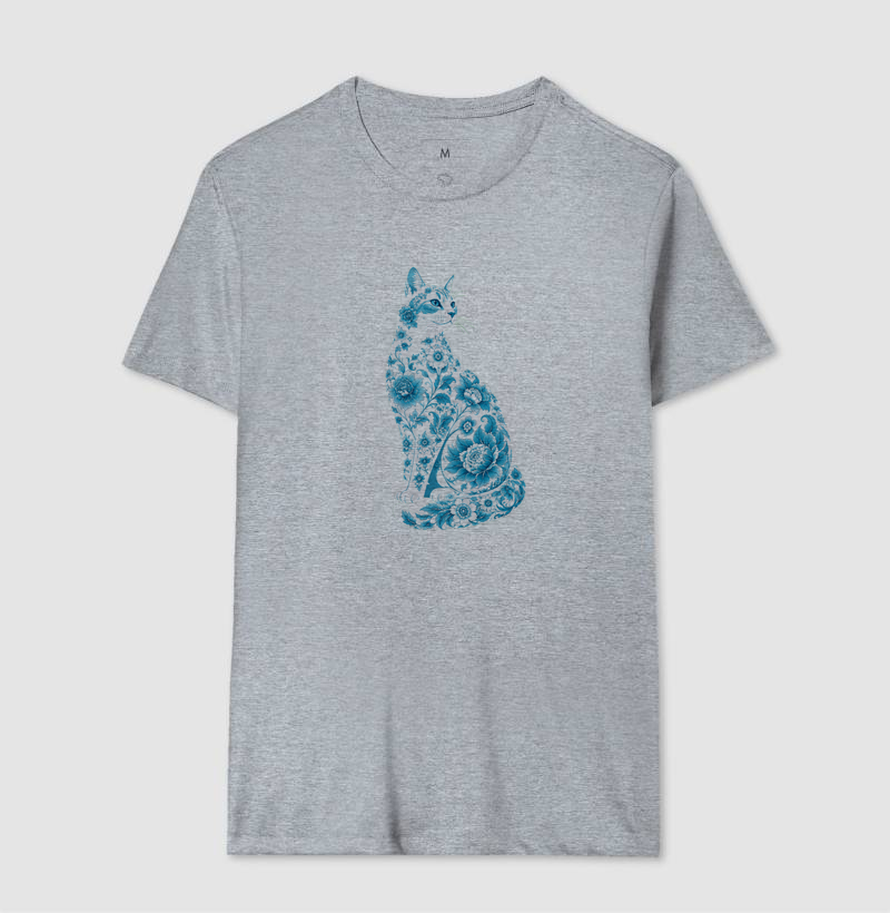 Gato Floral Azul - Imagem 8