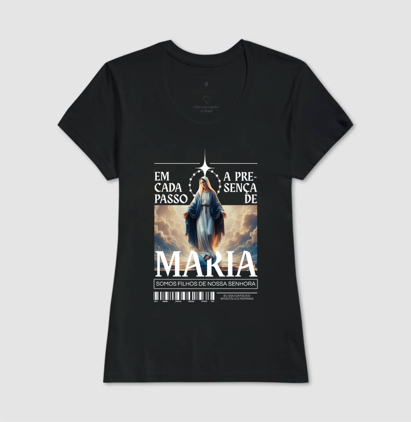 Camiseta Em Cada Passo A Presença de Maria - Imagem 3