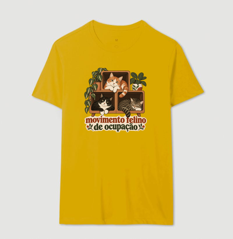 Camiseta Vários Gatos "movimento felino de ocupação" | Pelo & Pano - Imagem 14