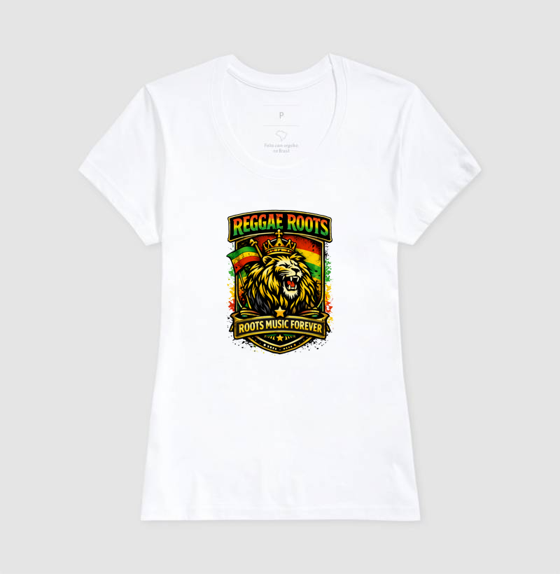 Camiseta Roots Music Forever. Coleção Reggae Music. Masculina e Feminina. Algodão Premium. - Imagem 6