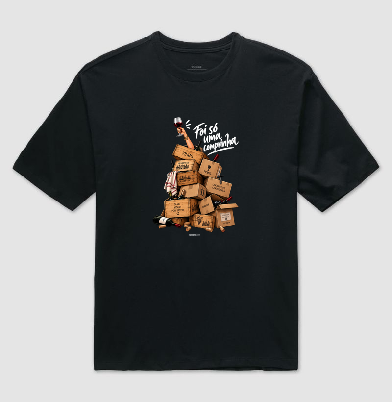 Camiseta Oversized “Mais Vinho Por Favor” – Wine Lifestyle Premium - Imagem 2